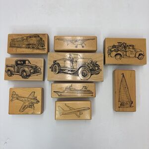 Transportation Stamp Lot Aviation Motor Vehicles Car Airplane Sail Boat